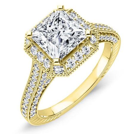 Wallflower Princess Diamond Bridal Set (Lab Grown Igi Cert) yellowgold