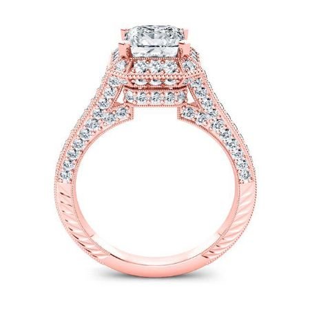 Wallflower Princess Diamond Engagement Ring (Lab Grown Igi Cert) rosegold