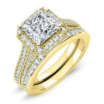 Wallflower Princess Moissanite Bridal Set yellowgold