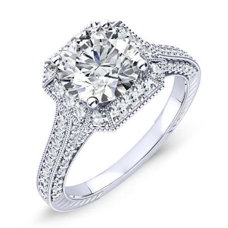 Wallflower Round Diamond Bridal Set (Lab Grown Igi Cert) whitegold