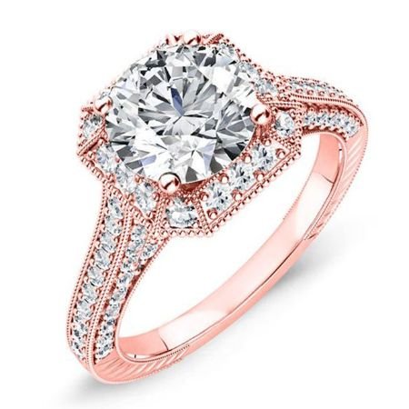 Wallflower Round Diamond Bridal Set (Lab Grown Igi Cert) rosegold