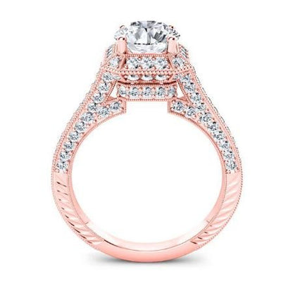 Wallflower Round Diamond Bridal Set (Lab Grown Igi Cert) rosegold