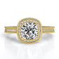 Wallflower Cushion Diamond Engagement Ring (Lab Grown Igi Cert) yellowgold