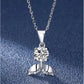 Waver Moissanite Necklace whitegold