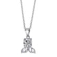 Waver Moissanite Necklace whitegold