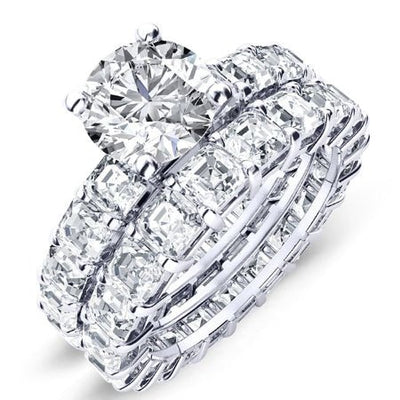 Willow Round Moissanite Bridal Set whitegold