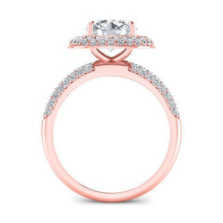 Winterberry Diamond Matching Band Only (engagement Ring Not Included) For Ring With Round Center rosegold