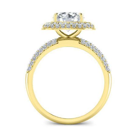 Winterberry Diamond Matching Band Only (engagement Ring Not Included) For Ring With Round Center yellowgold