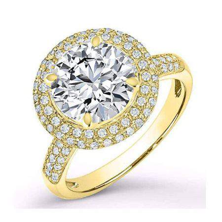 Winterberry Round Diamond Engagement Ring (Lab Grown Igi Cert) yellowgold