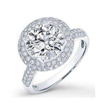 Winterberry Round Moissanite Engagement Ring whitegold