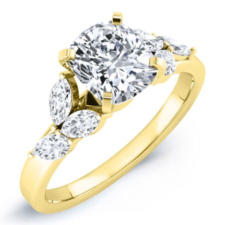 Wisteria Cushion Diamond Bridal Set (Lab Grown Igi Cert) yellowgold