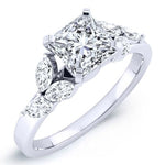 Wisteria Princess Moissanite Bridal Set whitegold