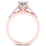 Wisteria Princess Moissanite Engagement Ring rosegold