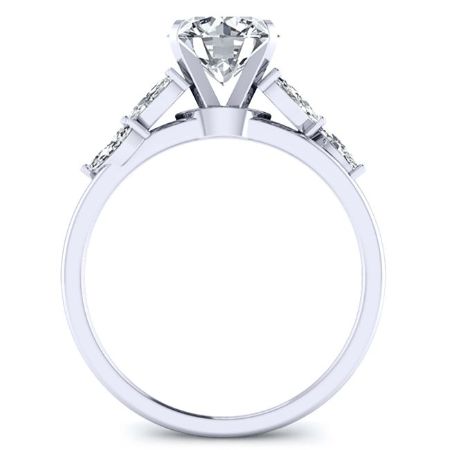 Wisteria Round Moissanite Bridal Set whitegold