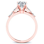 Wisteria Round Moissanite Engagement Ring rosegold