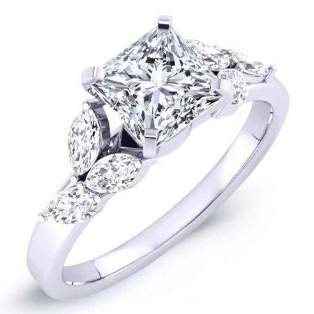 Wisteria Princess Diamond Engagement Ring (Lab Grown Igi Cert) whitegold