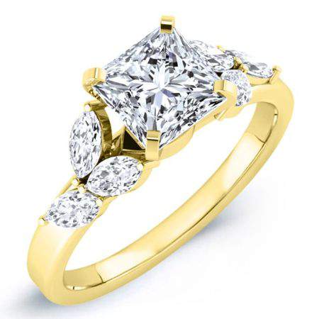 Wisteria Princess Diamond Engagement Ring (Lab Grown Igi Cert) yellowgold