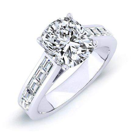 Yarrow Cushion Diamond Engagement Ring (Lab Grown Igi Cert) whitegold