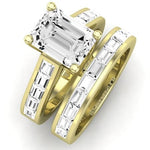 Yarrow Emerald Diamond Bridal Set (Lab Grown Igi Cert) yellowgold