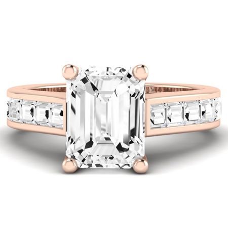 Yarrow Emerald Diamond Bridal Set (Lab Grown Igi Cert) rosegold