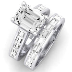 Yarrow Emerald Diamond Bridal Set (Lab Grown Igi Cert) whitegold