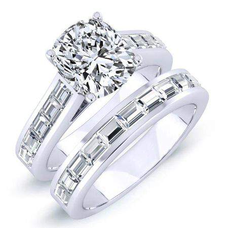 2.00 ct - Yarrow - GIA Natural Cushion Diamond Bridal Set