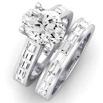 Yarrow Oval Diamond Bridal Set (Lab Grown Igi Cert) whitegold