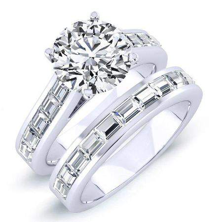 2.00 ct - Yarrow - GIA Natural Round Diamond Bridal Set