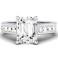 Yarrow Moissanite Matching Band Only (engagement Ring Not Included) For Ring With Emerald Center whitegold