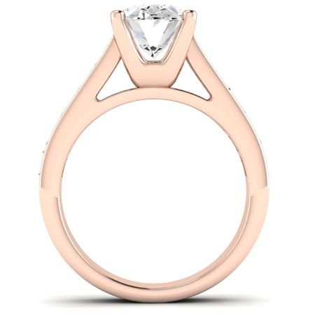 Yarrow Moissanite Matching Band Only (engagement Ring Not Included) For Ring With Oval Center rosegold