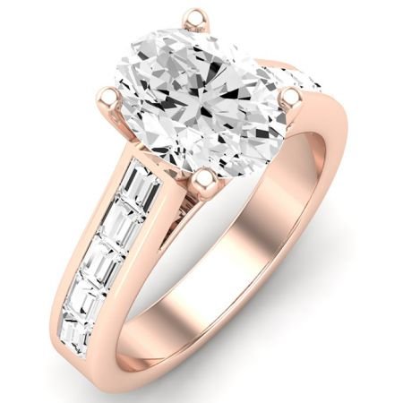 Yarrow Moissanite Matching Band Only (engagement Ring Not Included) For Ring With Oval Center rosegold