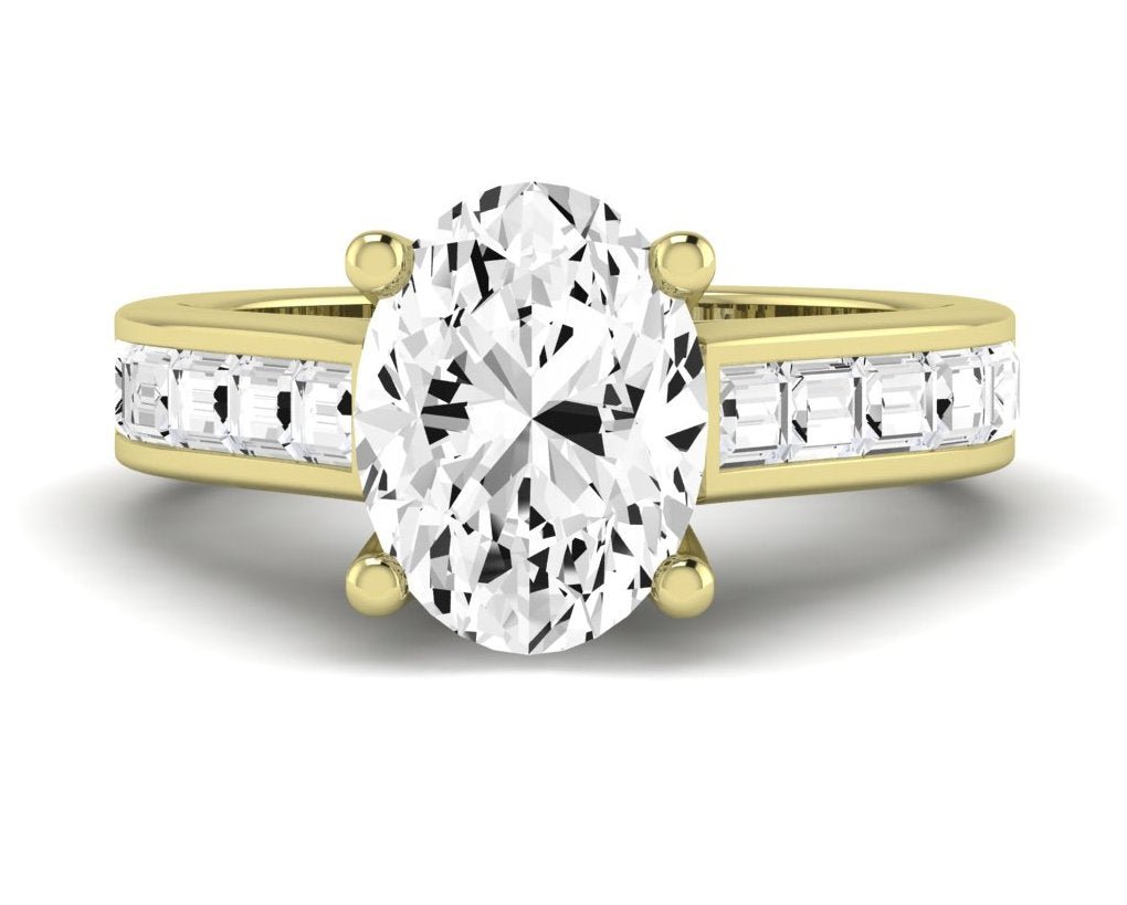 Yarrow Oval Diamond Engagement Ring (Lab Grown Igi Cert) yellowgold