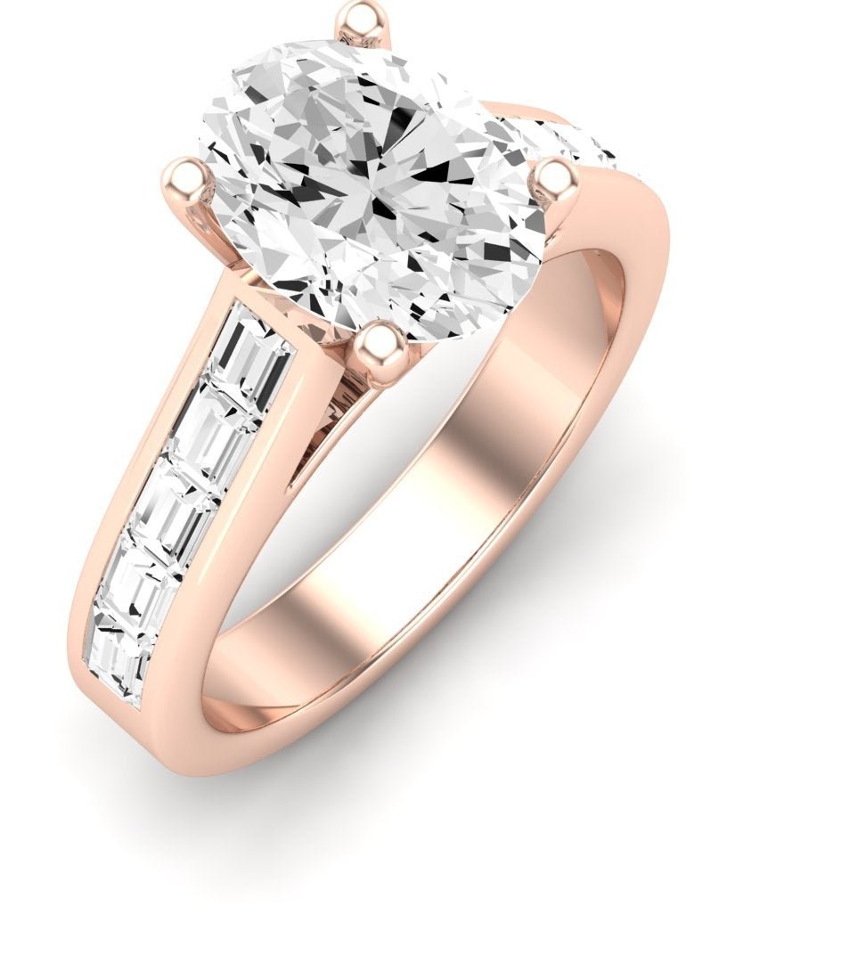 Yarrow Oval Diamond Engagement Ring (Lab Grown Igi Cert) rosegold