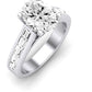 Yarrow Oval Diamond Engagement Ring (Lab Grown Igi Cert) whitegold