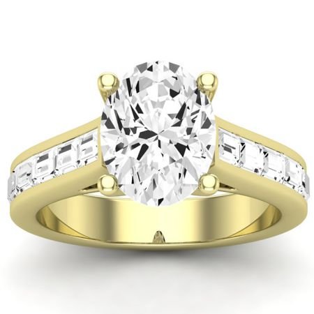 Yarrow Oval Moissanite Bridal Set yellowgold