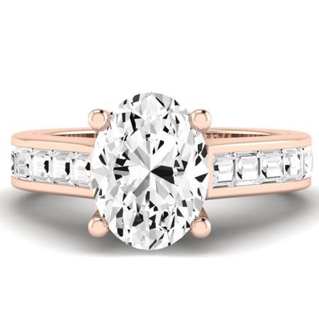 Yarrow Oval Moissanite Bridal Set rosegold