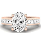 Yarrow Oval Moissanite Bridal Set rosegold