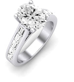 Yarrow Oval Moissanite Engagement Ring whitegold