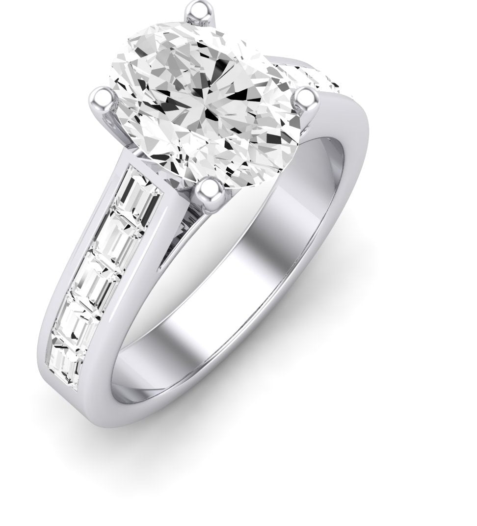 Yarrow Oval Moissanite Engagement Ring whitegold