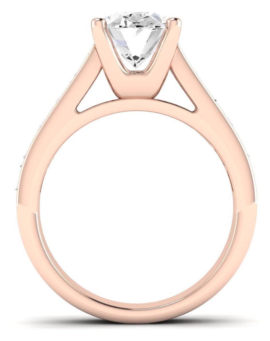 Yarrow Oval Moissanite Engagement Ring rosegold
