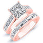 Yarrow Princess Diamond Bridal Set (Lab Grown Igi Cert) rosegold