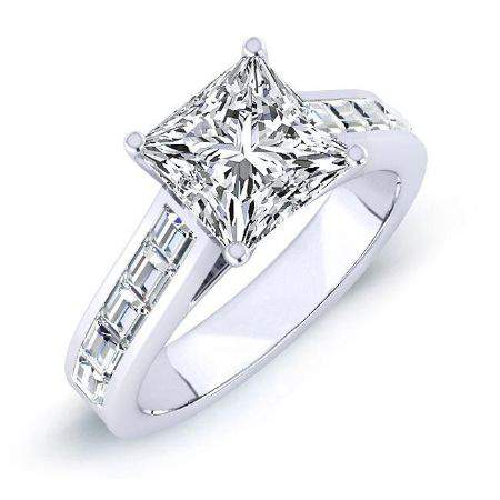 5.00 ct - Yarrow - Princess Lab Diamond Engagement Ring (IGI Certified)