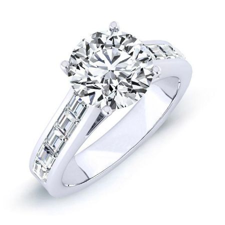 Yarrow Round Moissanite Bridal Set whitegold