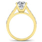 Yarrow Round Moissanite Engagement Ring yellowgold