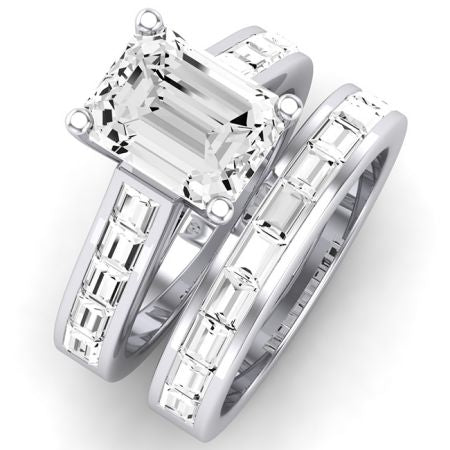 Yarrow Emerald Diamond Bridal Set (Lab Grown Igi Cert) whitegold