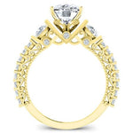 Belle Diamond Matching Band Only (engagement Ring Not Included) For Ring With Cushion Center yellowgold