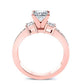 Yellow Bell - 1.7ct Princess Diamond Bridal Set (Lab Grown Igi Cert) rosegold