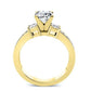 Yellow Bell Moissanite Matching Band Only (engagement Ring Not Included) For Ring With Cushion Center yellowgold