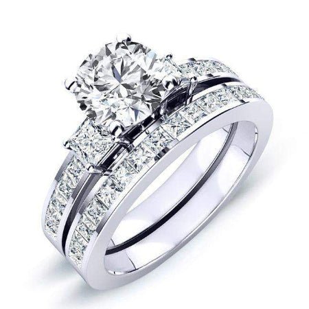 4.00 ct - Yellow Bell - Round Lab Diamond Bridal Set (IGI Certified)