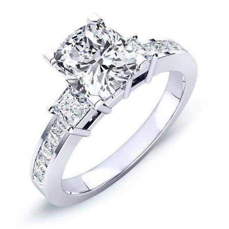 3.00 ct - Yellowbell - Cushion Moissanite Engagement Ring